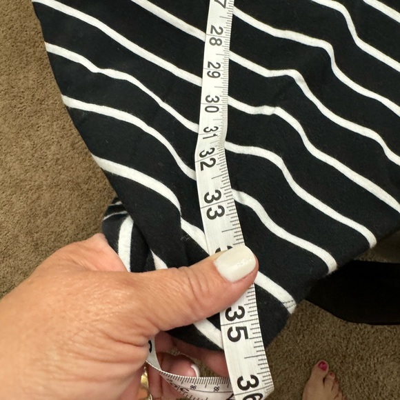 Ralph Lauren Striped Jersey Maxi Dress Black/White Size X-Large - Picture 7 of 7